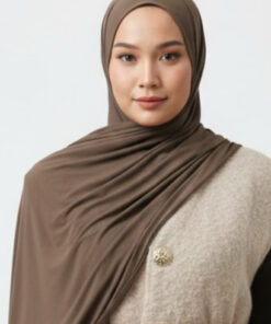 Premium Jersey Hijab ~ Medium Brown